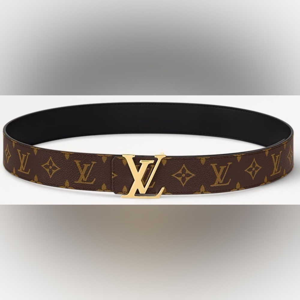 Authentic Louis Vuitton Monogram Initiales 40mm Reversible Belt Size 110cm/44”